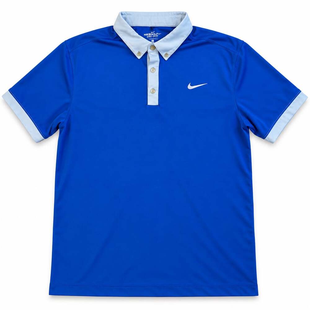 Nike Golf Tour Performance Polo Shirt Size L Blue Dri-Fit